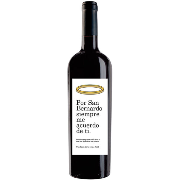 Botella de vino personalizada F016