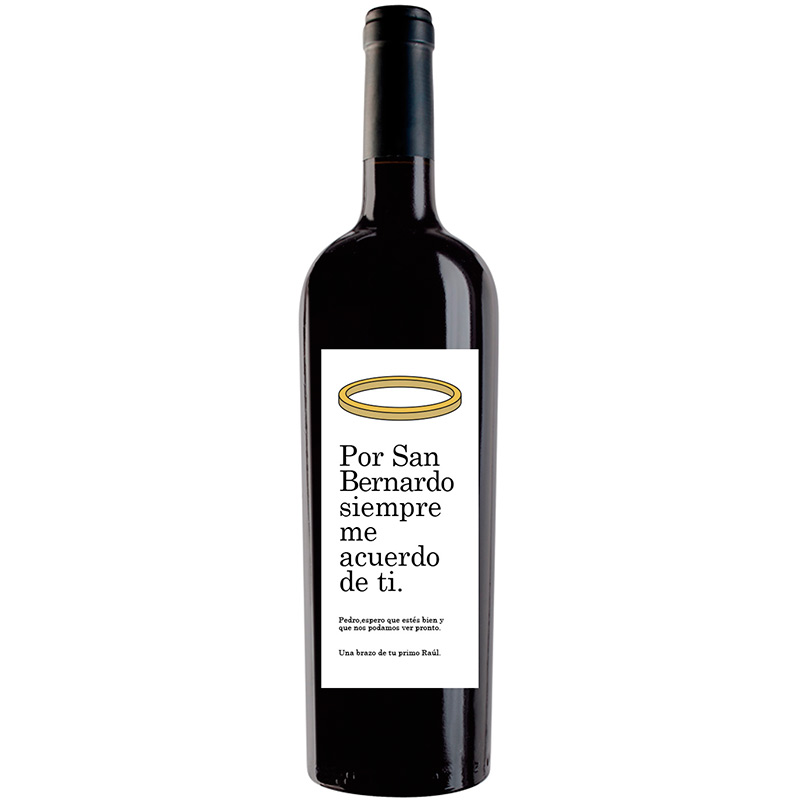 Botella de vino personalizada F016