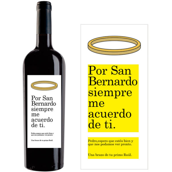 Botella de vino personalizada F016 - Imagen 2