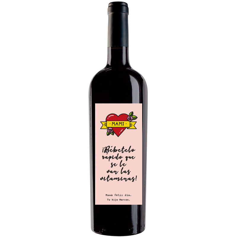 Botella de vino personalizada F017