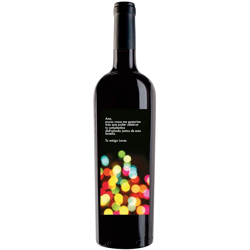 Botella de vino personalizada F018