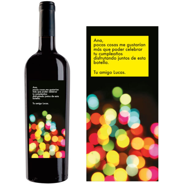 Botella de vino personalizada F018 - Imagen 2