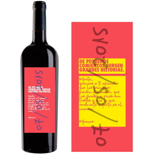 Botella de vino personalizada F019 - Imagen 2