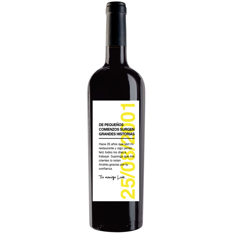 Botella de vino personalizada F020