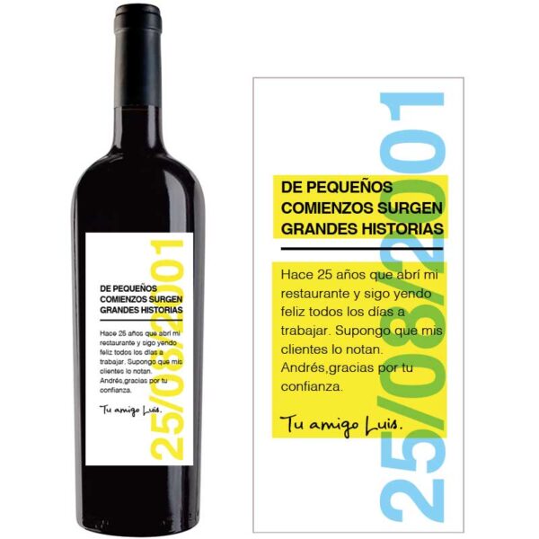 Botella de vino personalizada F020 - Imagen 2