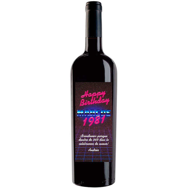 Botella de vino personalizada F021