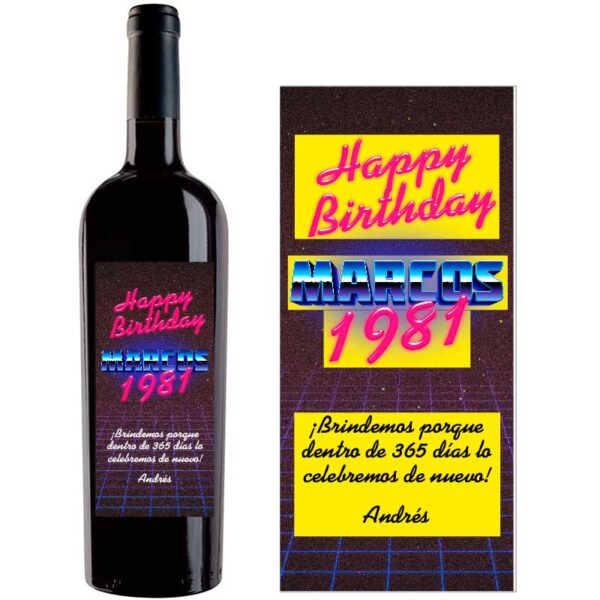 Botella de vino personalizada F021 - Imagen 2