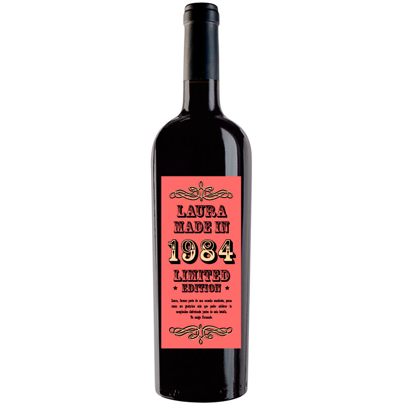 Botella de vino personalizada F022