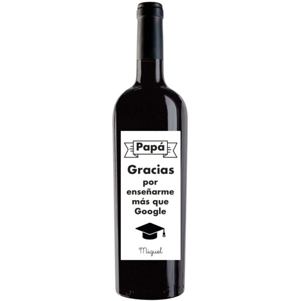 Botella de vino personalizada F026