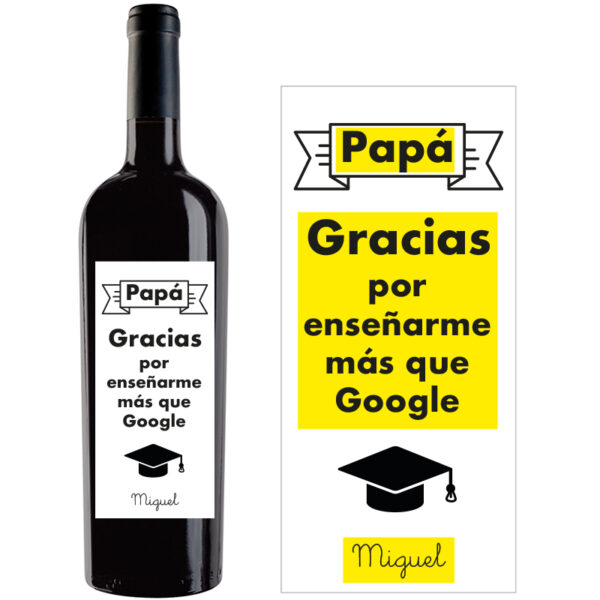 Botella de vino personalizada F026 - Imagen 2
