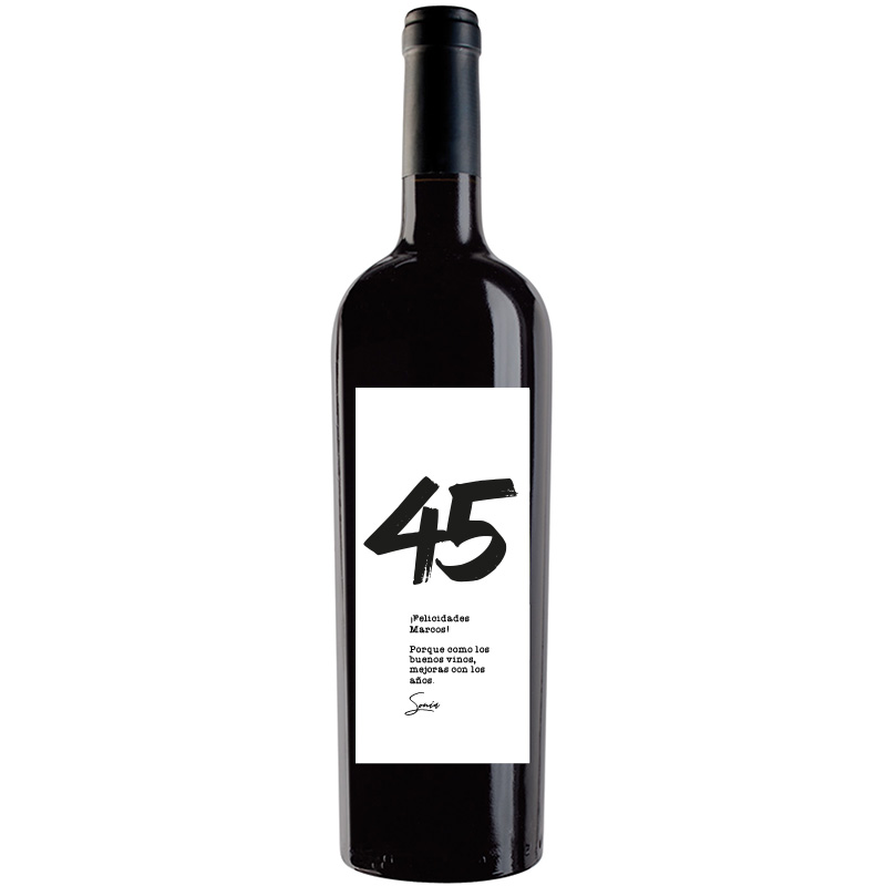 Botella de vino personalizada F027