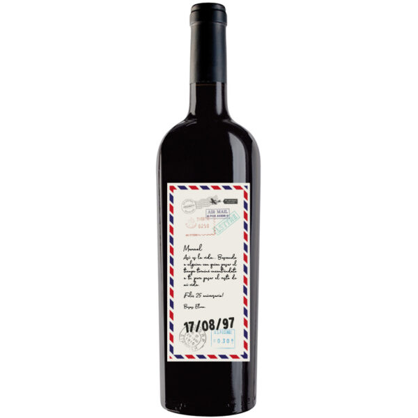 Botella de vino personalizada F028