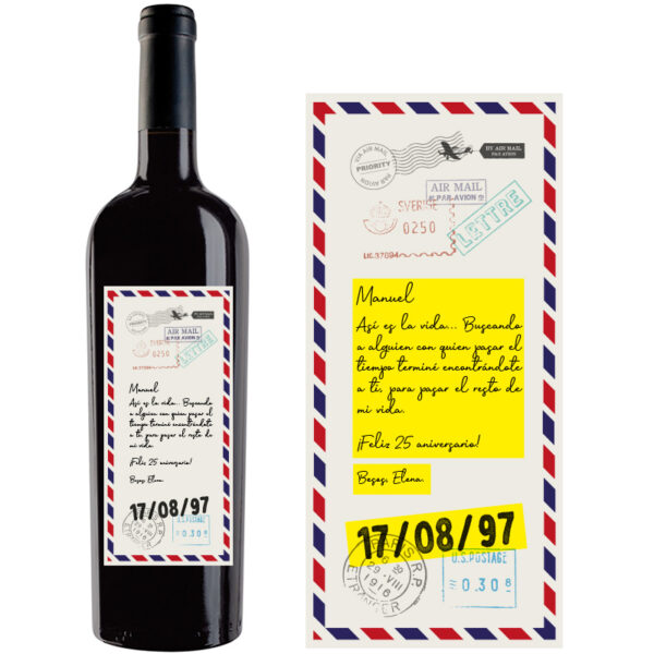 Botella de vino personalizada F028 - Imagen 2