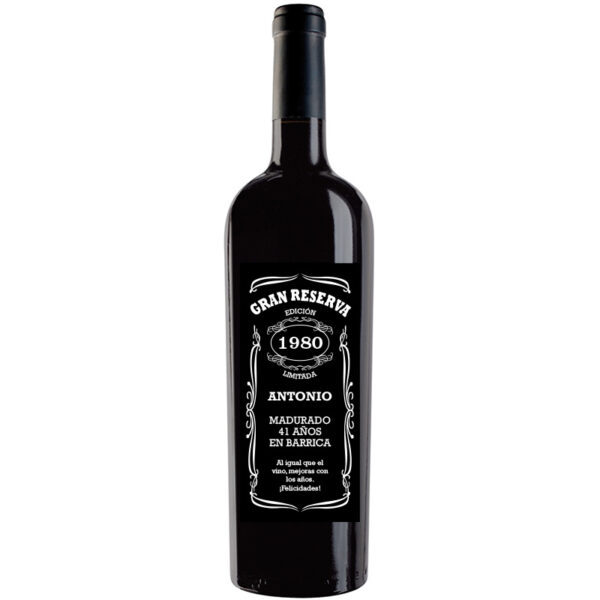Botella de vino personalizada F029