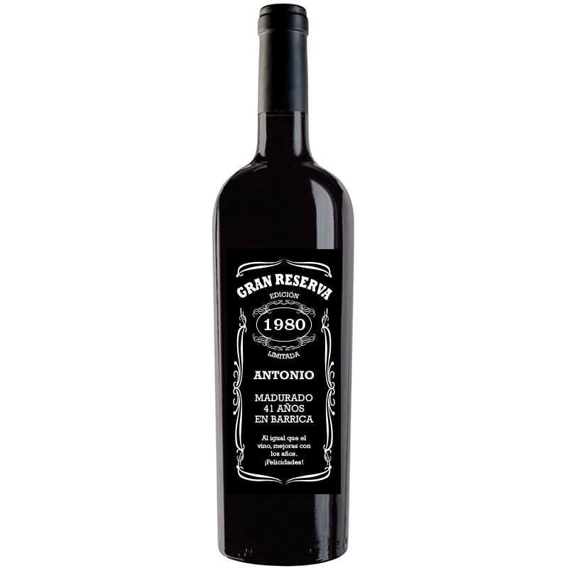 Botella de vino personalizada F029