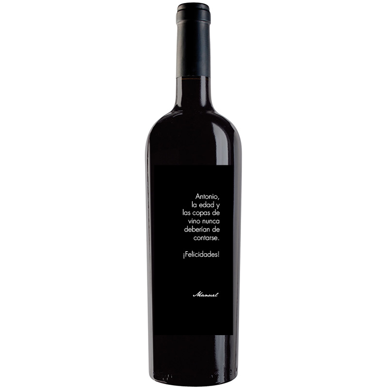Botella de vino personalizada F030