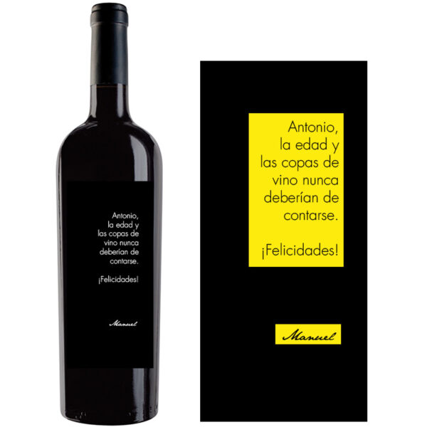 Botella de vino personalizada F030 - Imagen 2