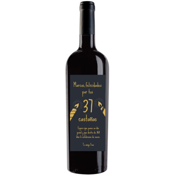 Botella de vino personalizada F031