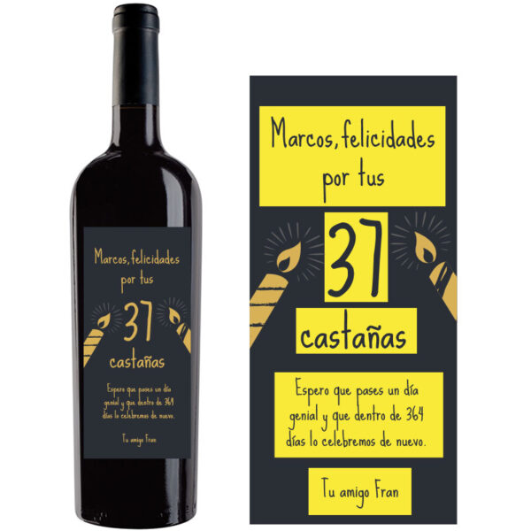 Botella de vino personalizada F031 - Imagen 2