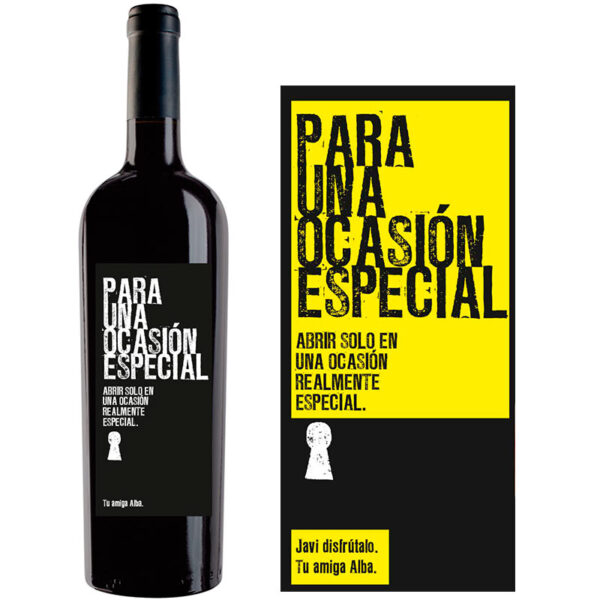 Botella de vino personalizada L001 - Imagen 2