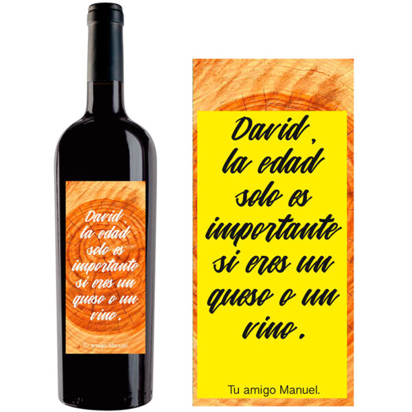 Botella de vino personalizada L003 - Imagen 2