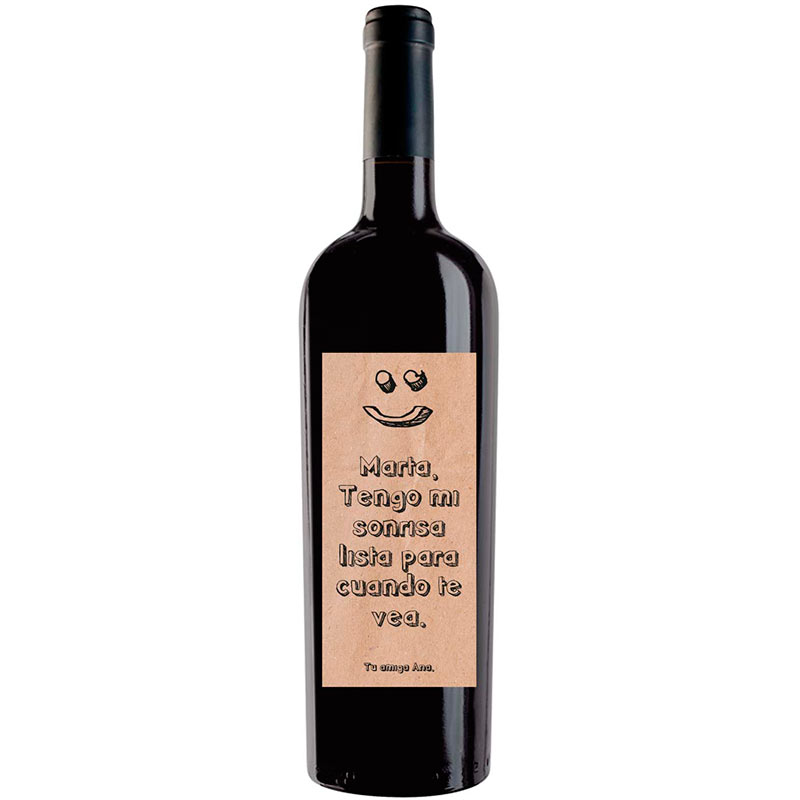 Botella de vino personalizada L005