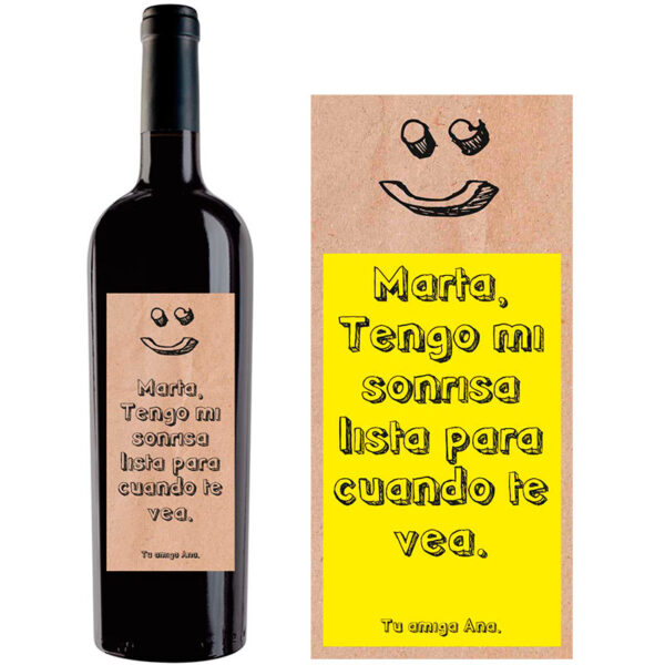 Botella de vino personalizada L005 - Imagen 2