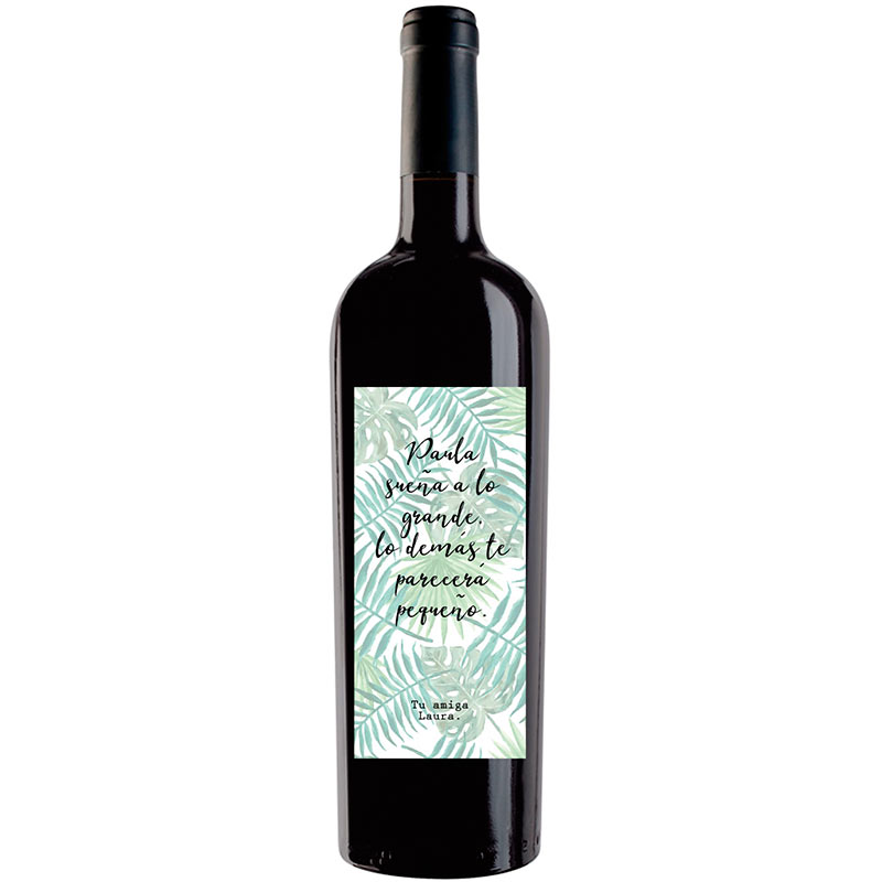 Botella de vino personalizada L007
