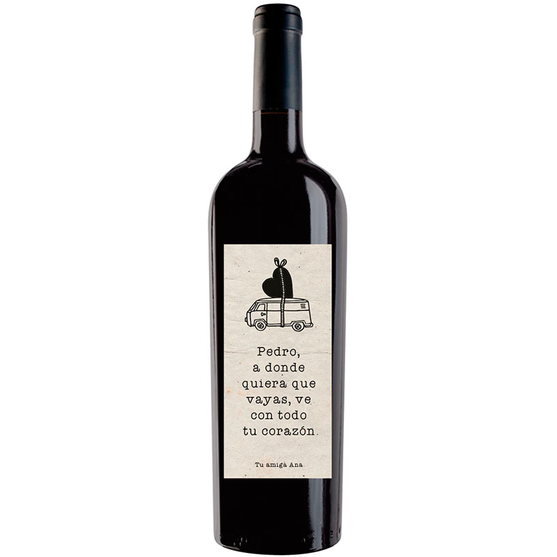 Botella de vino personalizada L008