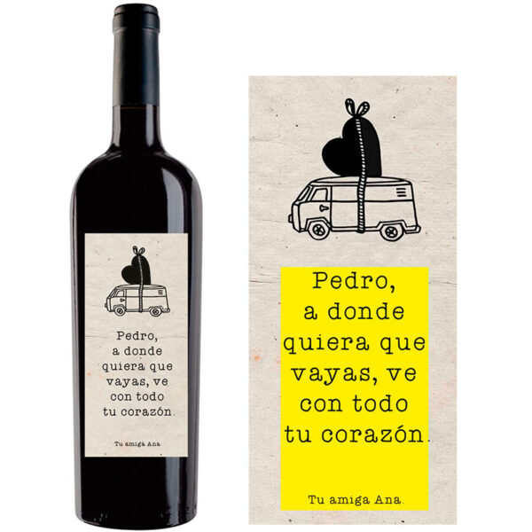 Botella de vino personalizada L008 - Imagen 2