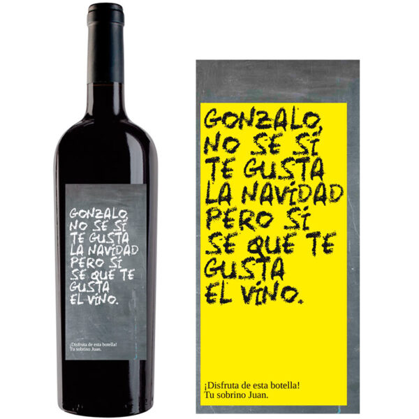 Botella de vino personalizada L010 - Imagen 2