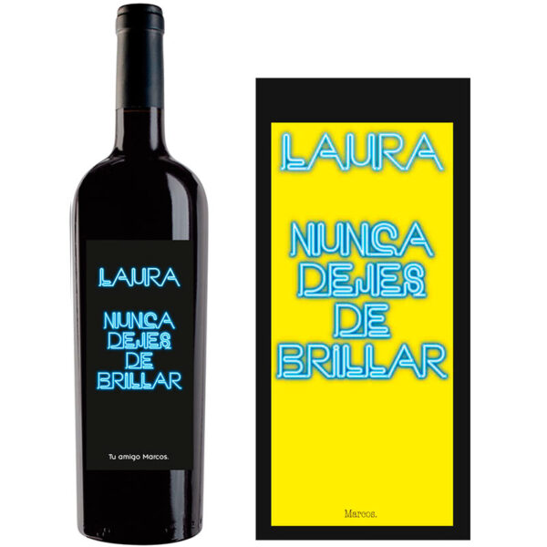 Botella de vino personalizada L011 - Imagen 2