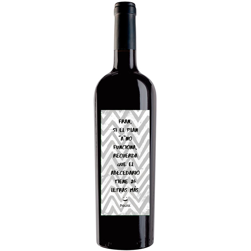Botella de vino personalizada L012