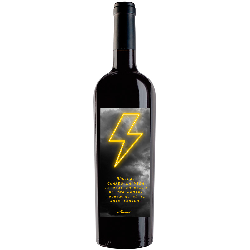 Botella de vino personalizada L013