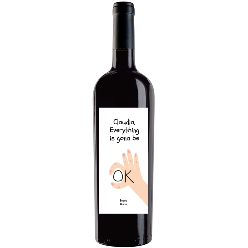 Botella de vino personalizada L015