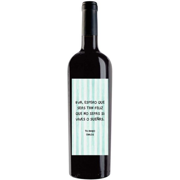 Botella de vino personalizada L016