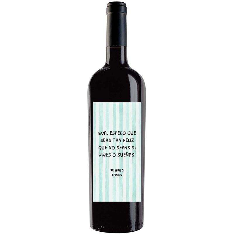 Botella de vino personalizada L016