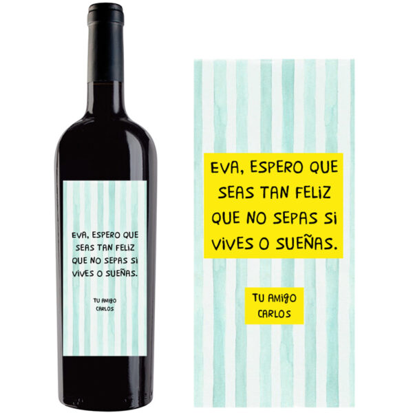 Botella de vino personalizada L016 - Imagen 2