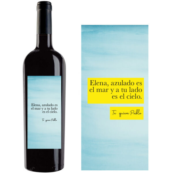 Botella de vino personalizada L017 - Imagen 2