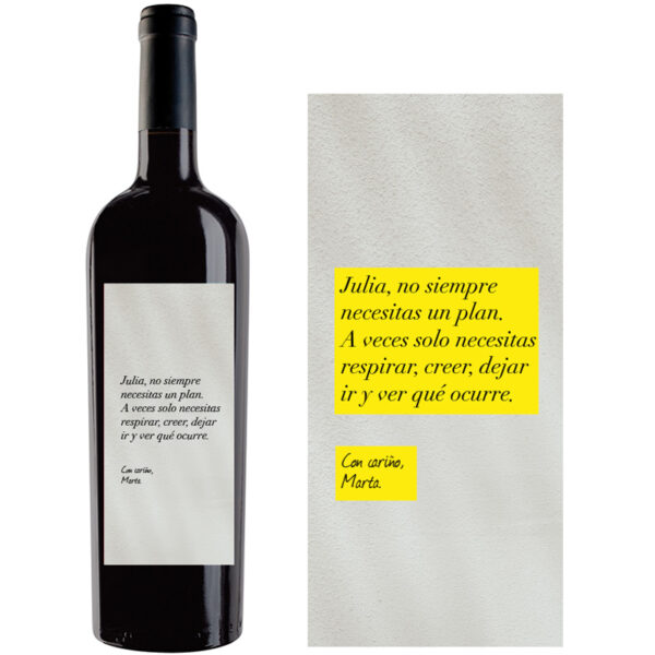 Botella de vino personalizada L018 - Imagen 2