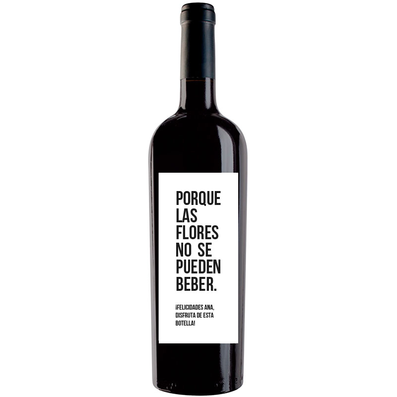 Botella de vino personalizada L020