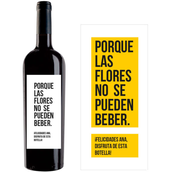 Botella de vino personalizada L020 - Imagen 2