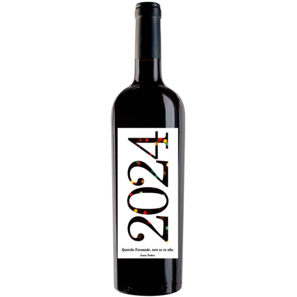 Botella de vino personalizada Navidad N002