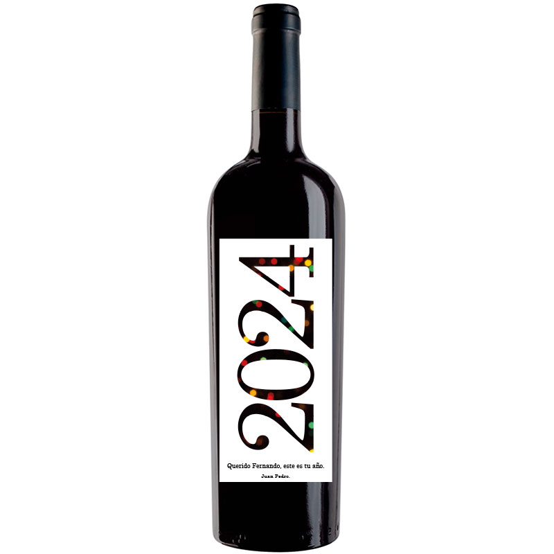 Botella de vino personalizada Navidad N002