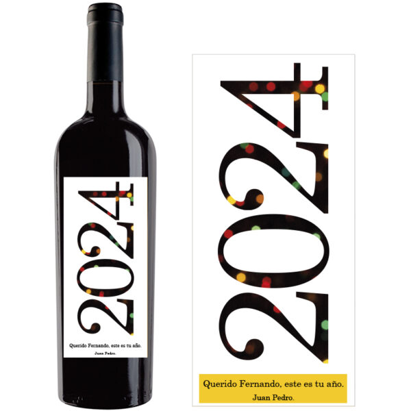 Botella de vino personalizada Navidad N002 - Imagen 2