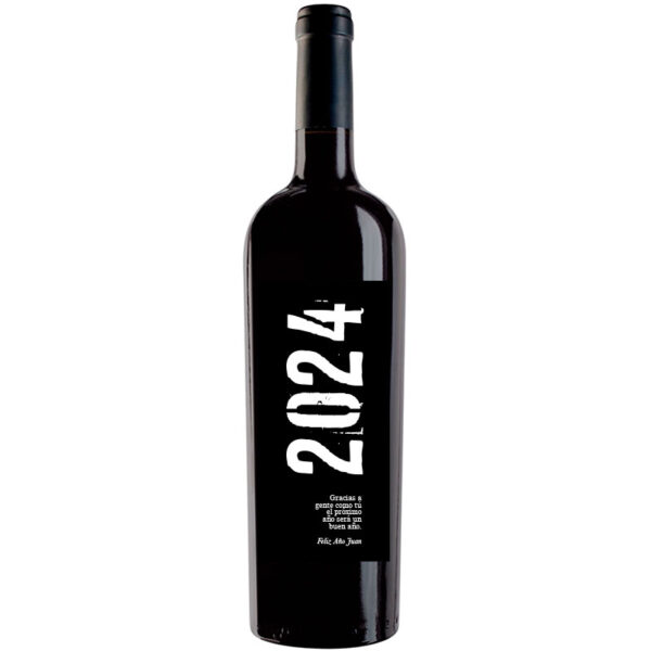 Botella de vino personalizada Navidad N003