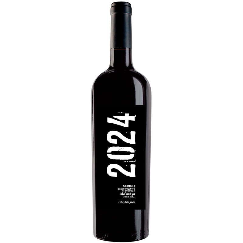 Botella de vino personalizada Navidad N003