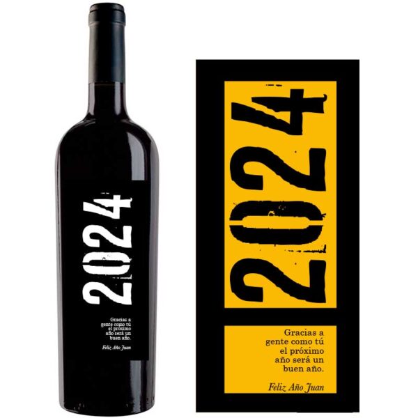 Botella de vino personalizada Navidad N003 - Imagen 2