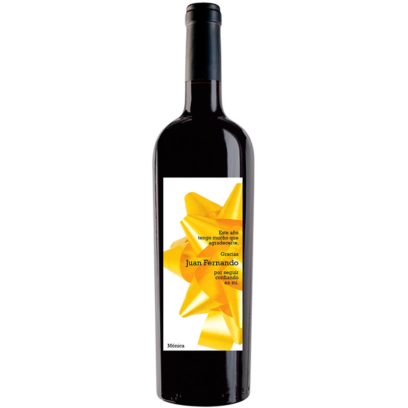 Botella de vino personalizada Navidad N005