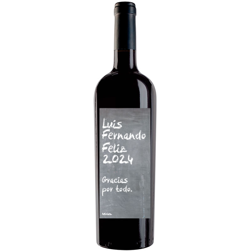 Botella de vino personalizada Navidad N007